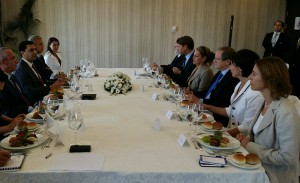 Minister of Foreign Affairs Özdil Nami meets with EU Ambassadors in charge in the island during business lunch